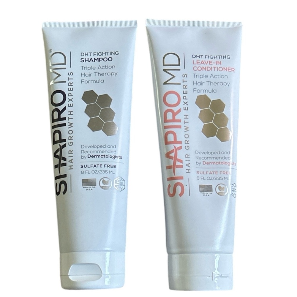 Shapiro MD Hair Loss Shampoo and Leave in Conditioner, All-Natural DHT Blockers